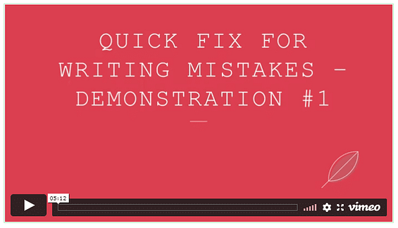 quick fix for writing mistakes