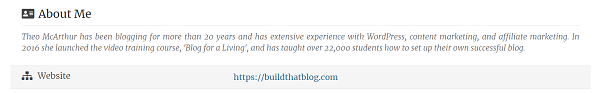 forum profile example