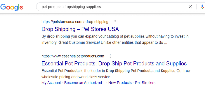 dropship pet products