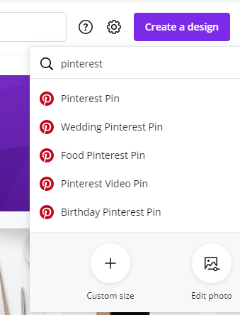 canva for creating pins
