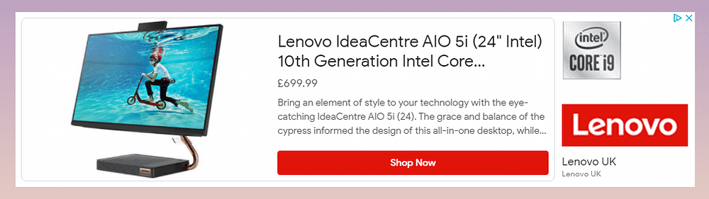 example of an ad on a website