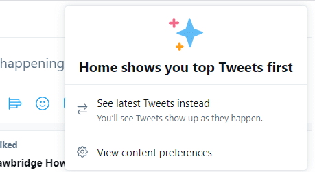 View Twitter Content Preferences