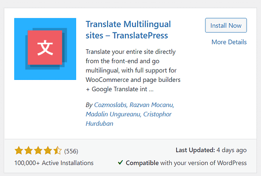 translatepress plugin
